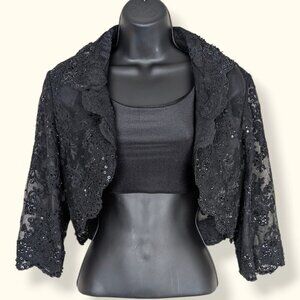 Gemini Paris Floral Embroidered Shrug